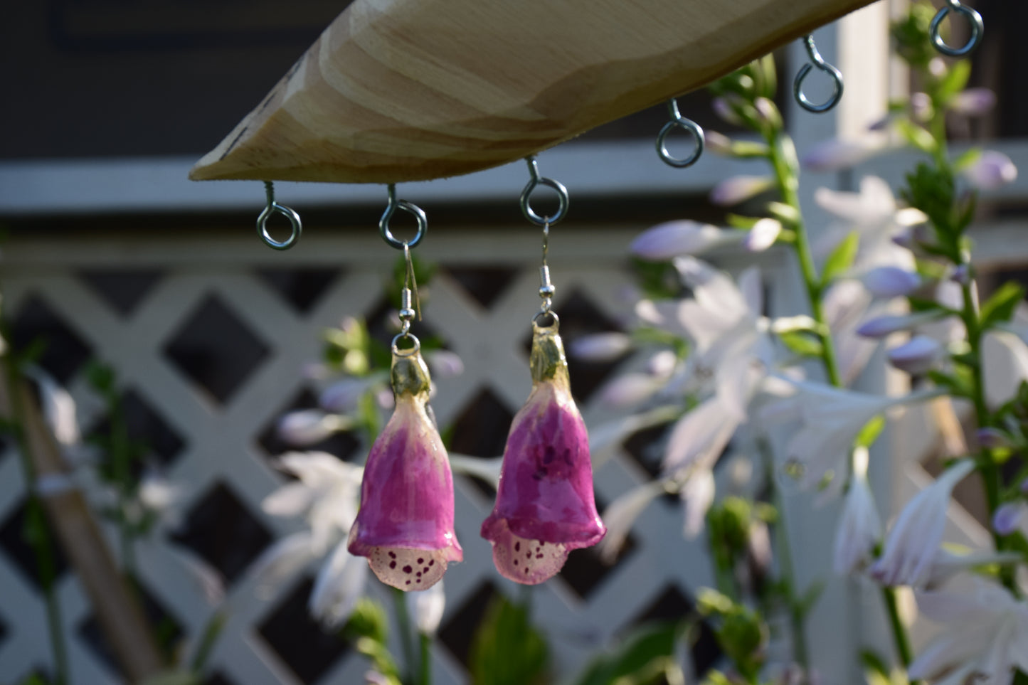 Real Preserved Foxglove Flower Earrings