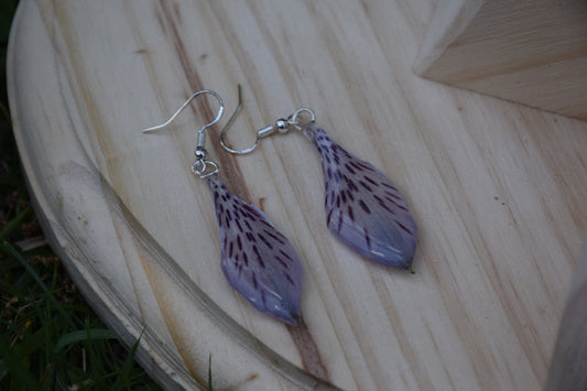 Real Alstroemeria (Peruvian Lily) Flower Earrings