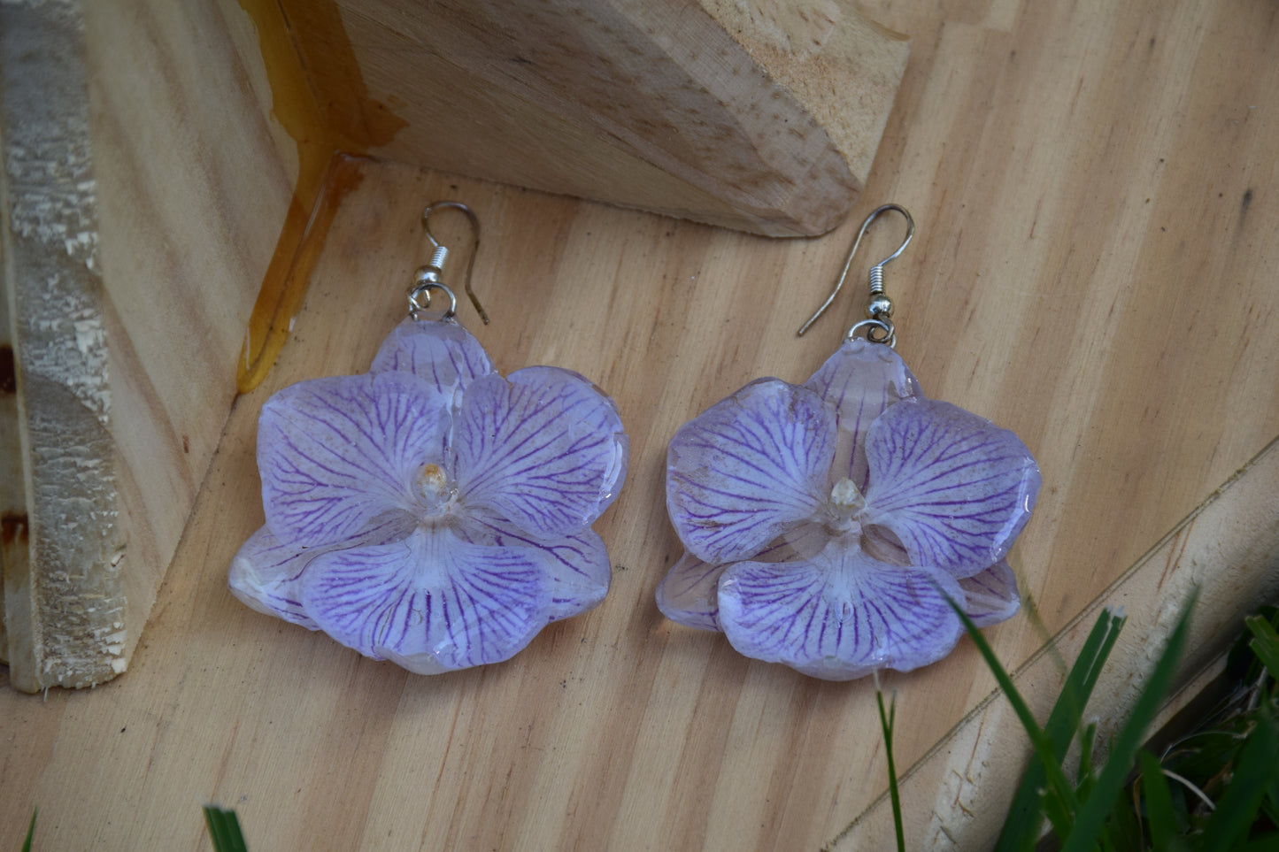 Real Orchid (Big Lip Phaleonopsis) Earrings